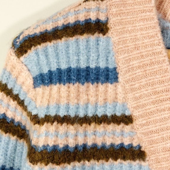NWT! Nordstrom ENGLISH FACTORY Knit Stripe Cardigan in Multi M - Picture 8 of 16